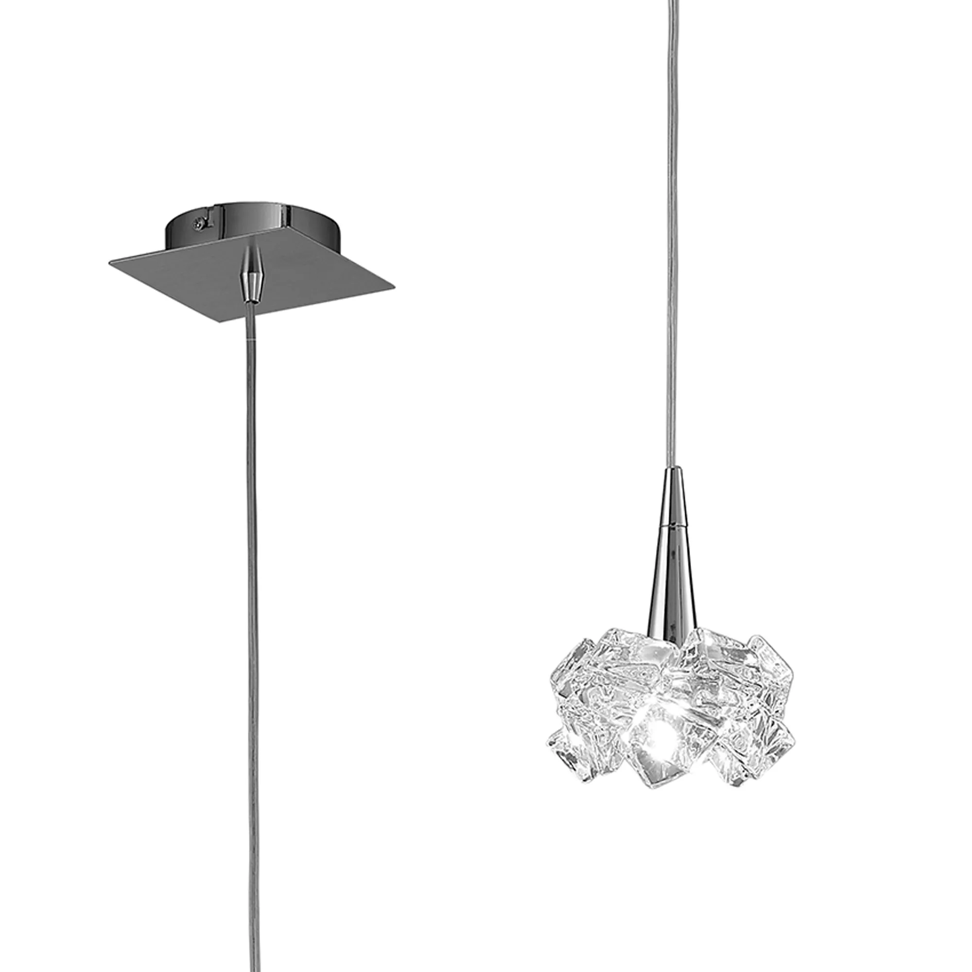 M3953  Artic Glass Pendant 1 Light